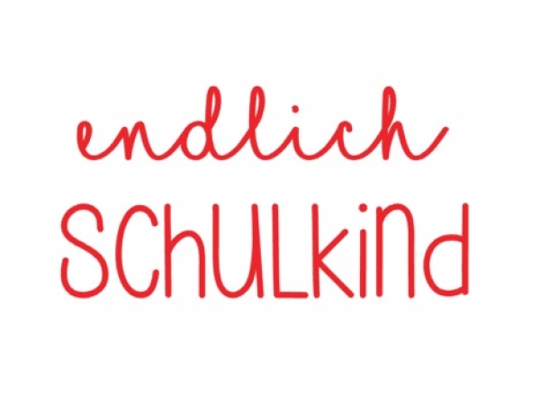 Endlich Schulkind Bügelbild